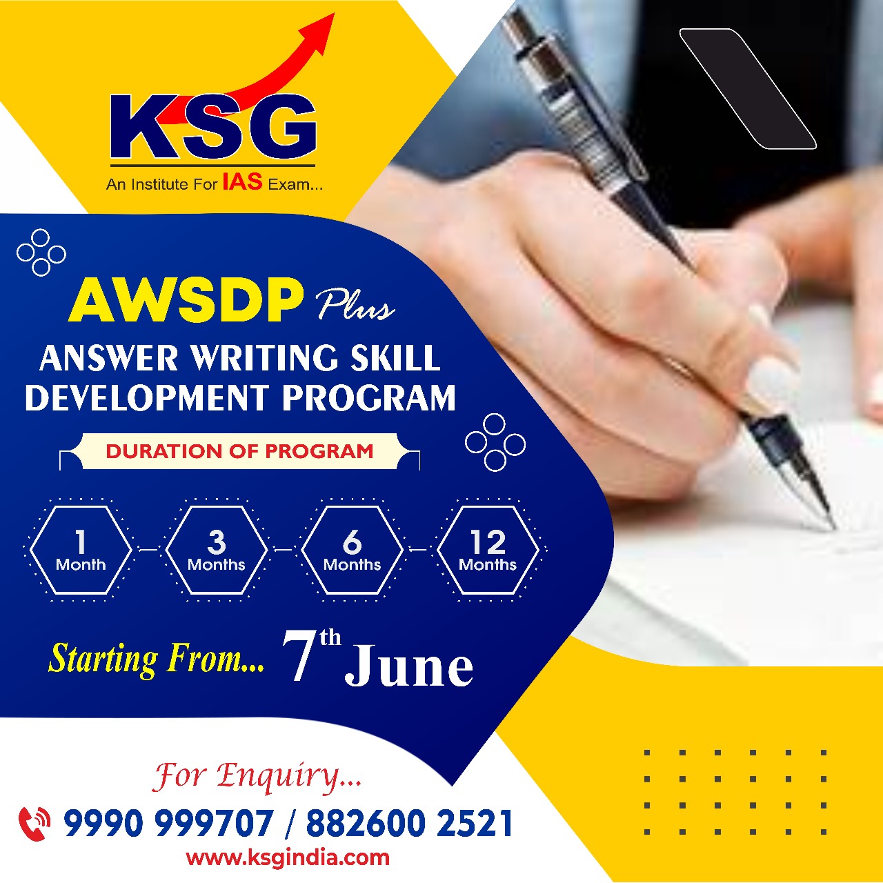 Answer Writing Practice for UPSC Mains - KSG India